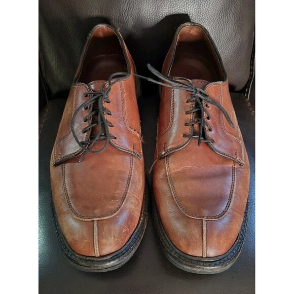 Men's Allen Edmonds Split Toe Dress Shoes Brown Leather Men's Size 10 D - Picture 2 of 7